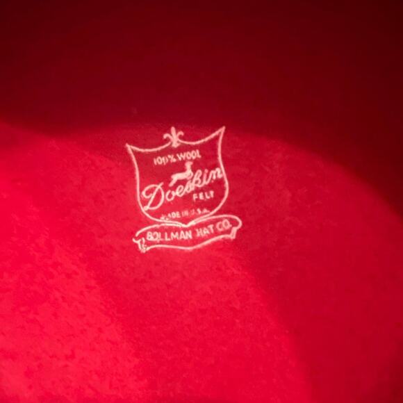 Vintage Bollman Hat Company 100% Wool Felt Red Hat main image 3